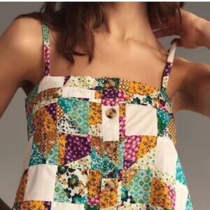 Pilcro Patchwork Multicolor Women's Top